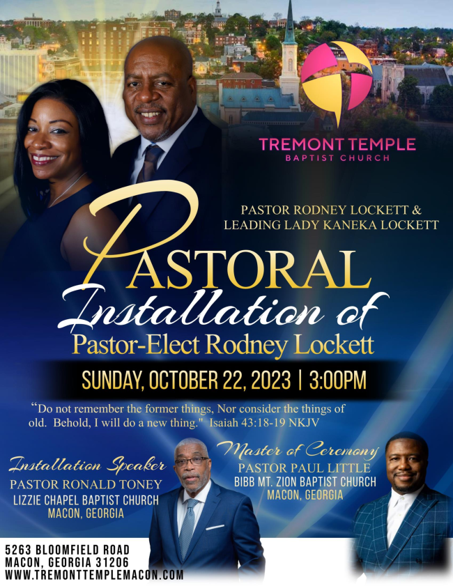 Tremont Temple Baptist Church Pastor Rodney Lockett Pastoral