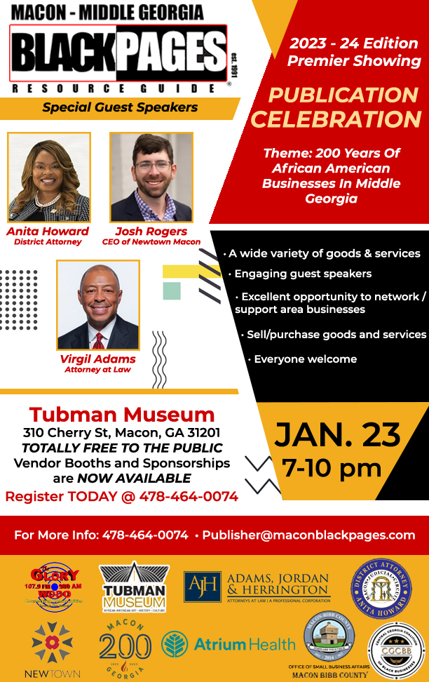 Publication Celebration Release Party for the 2023-24 Macon-Middle Georgia Black Pages & Resource Guide