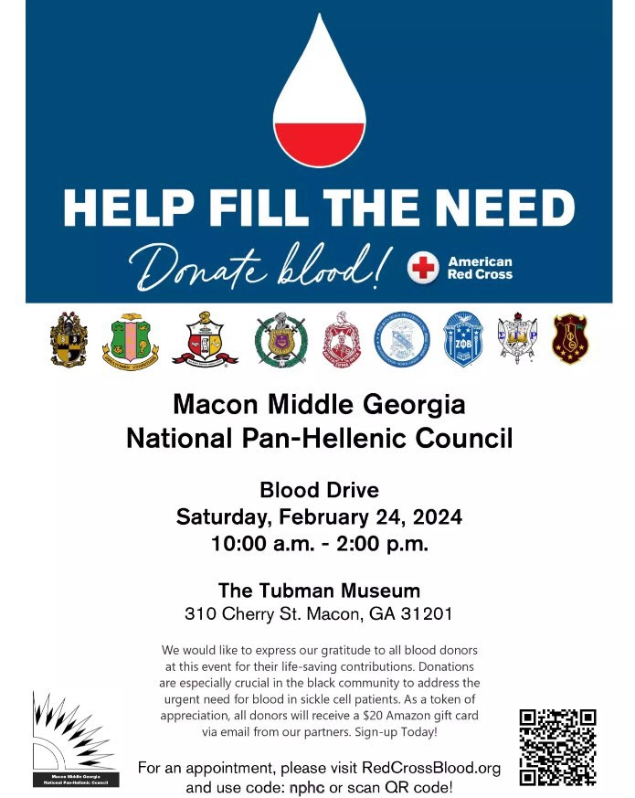 Macon Middle Georgia National Pan-Hellenic Council Blood Drive post thumbnail