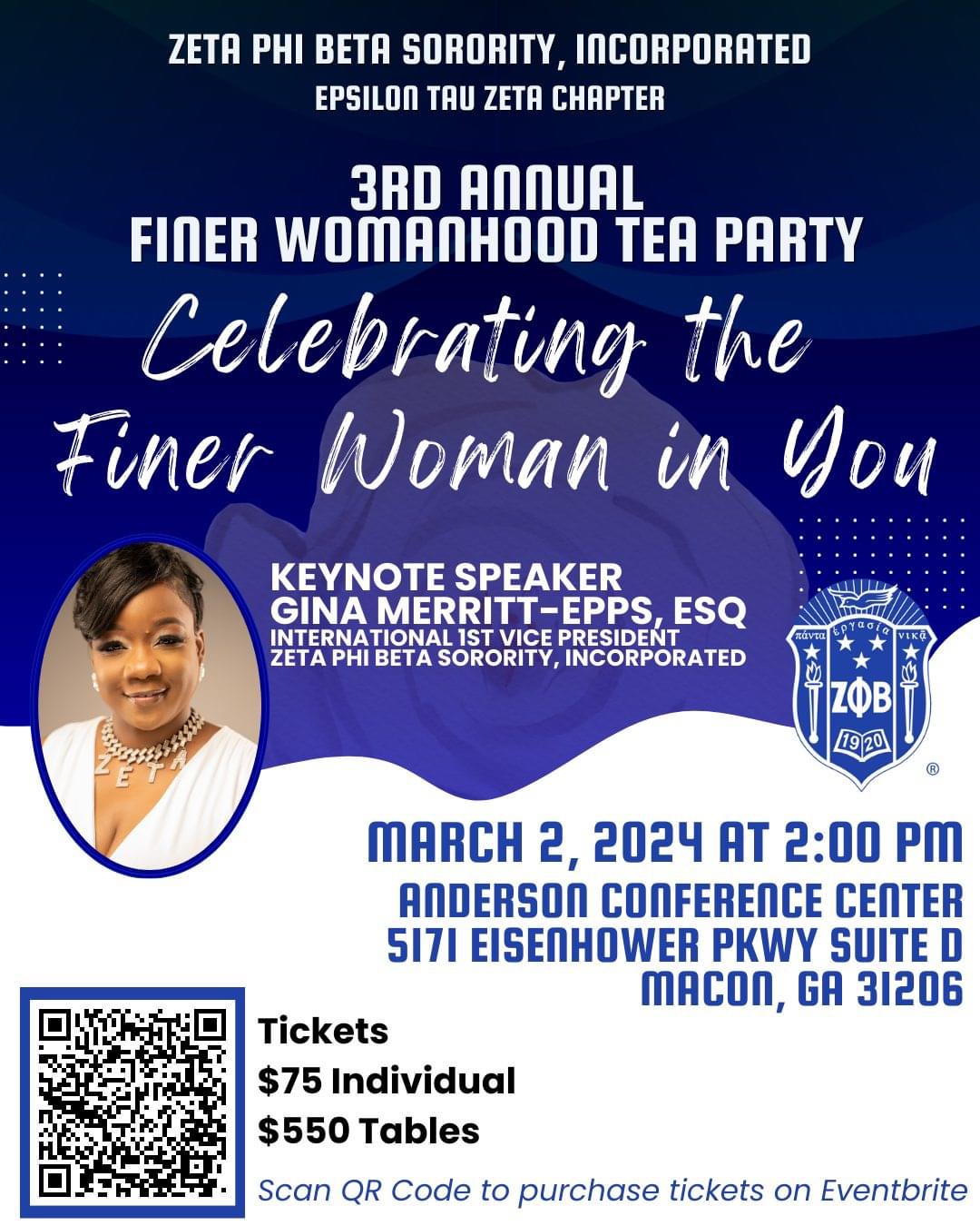 Zeta Phi Beta Sorority 3rd Annual Finer Womanhood Tea Party post thumbnail