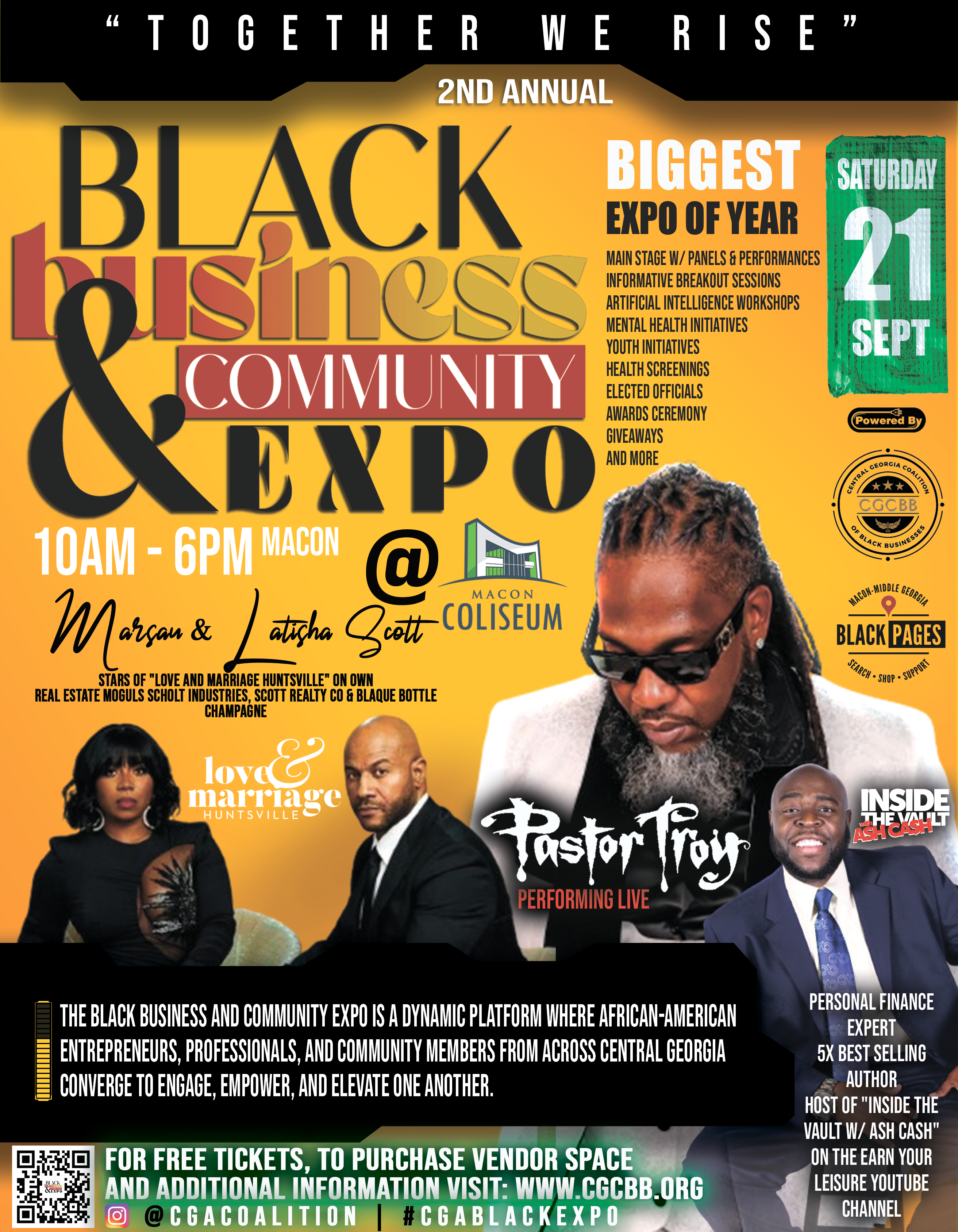 Join “Love & Marriage Huntsville” Stars Marsau & Latisha Scott, Earn Your Leisure’s Ash Cash, Pastor Troy & More for the 2nd Annual Central Georgia Black Business & Community Expo post thumbnail